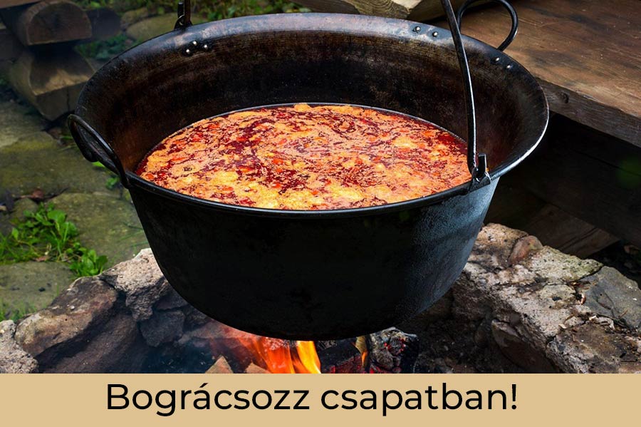 Csapatépítő bográcsozás a Neszmélyi borvidéken a Calix Borteraszon!