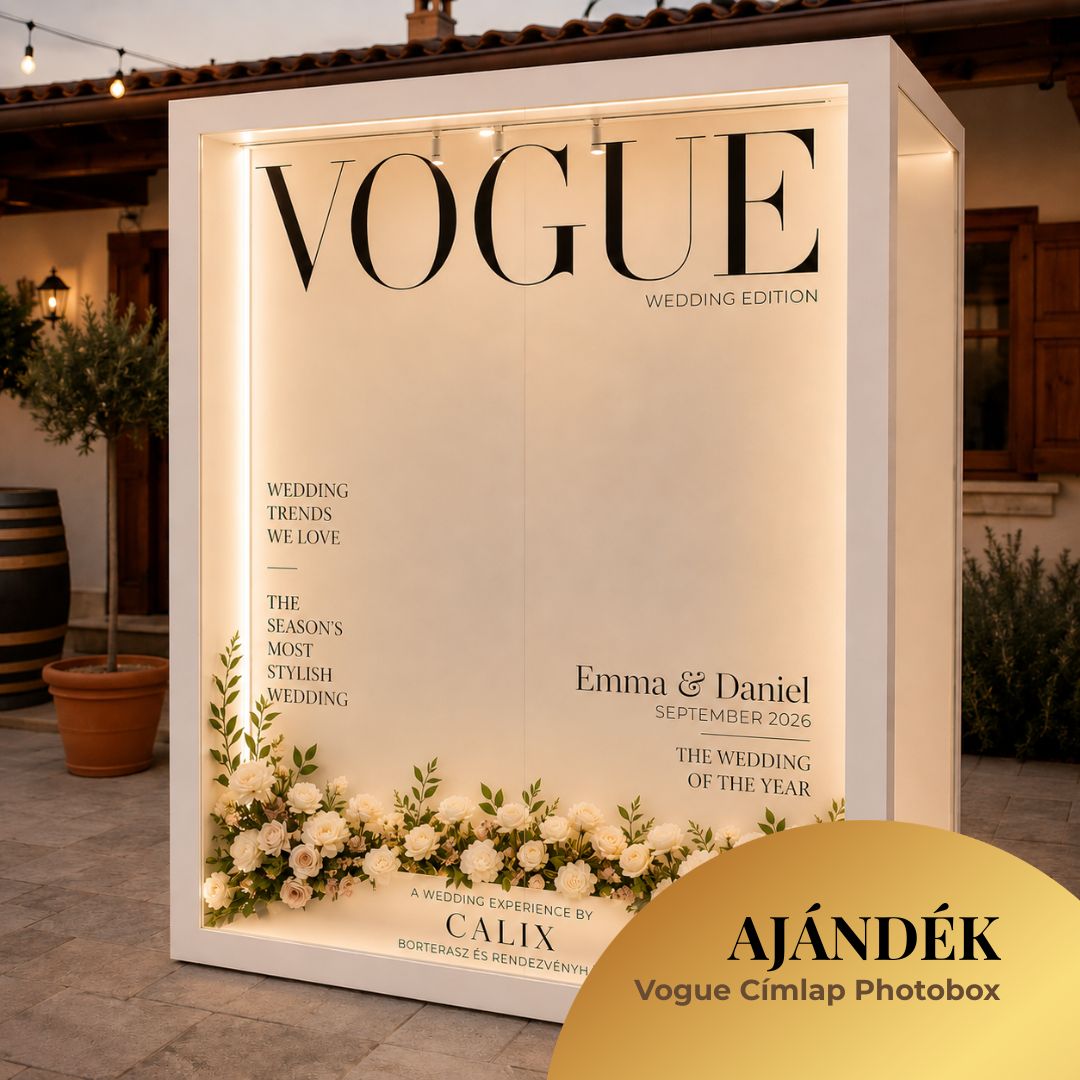 Vogue wedding photobox a Calix Borteraszon